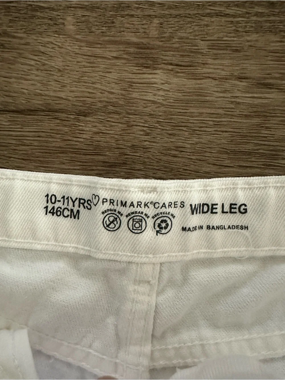 Primark Wide Leg White Jeans
